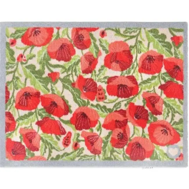 Eco-Friendly Floral-Inspired Mat - Poppies Galore / 65X85 cm - Doormat