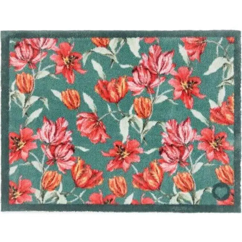 Eco-Friendly Floral-Inspired Mat - Tumbling Tulips / 65X85 cm - Doormat