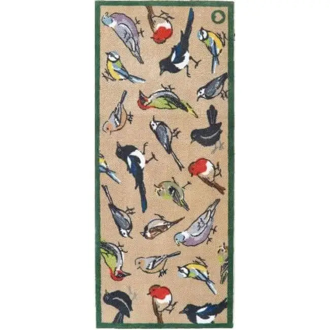 Eco-Friendly Washable Birds Mat - Bird Watcher / 65X150 cm - Doormat