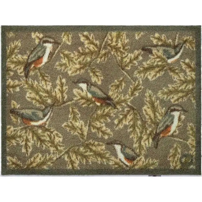 Eco-Friendly Washable Birds Mat - Nuthutch / 65X85 cm - Doormat