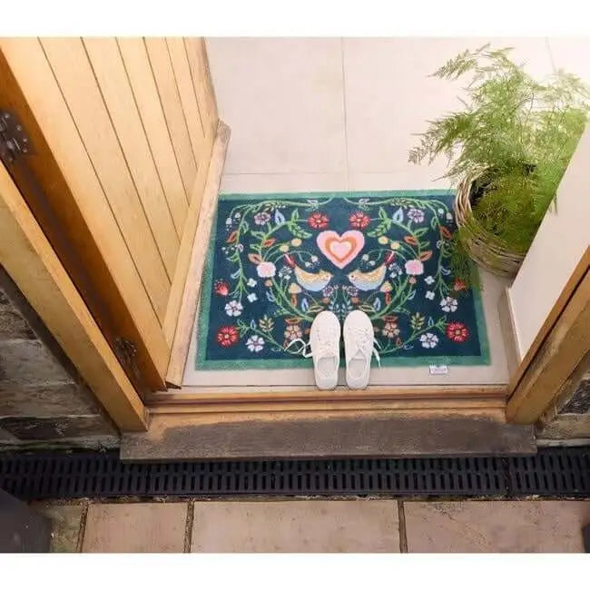Eco-Friendly Washable Floral Mat - Doormat