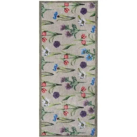 Eco-Friendly Washable Floral Mat - Garden Multi Floral / 65X150 cm - Doormat