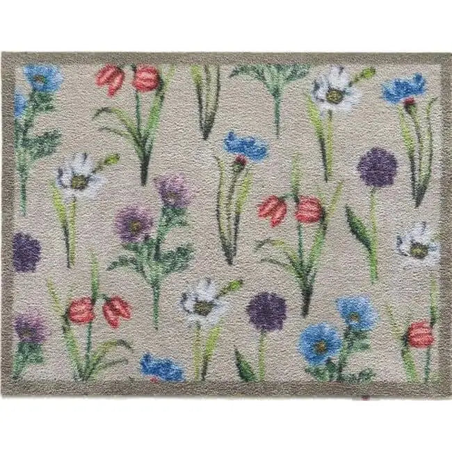 Eco-Friendly Washable Floral Mat - Garden Multi Floral / 65X85 cm - Doormat