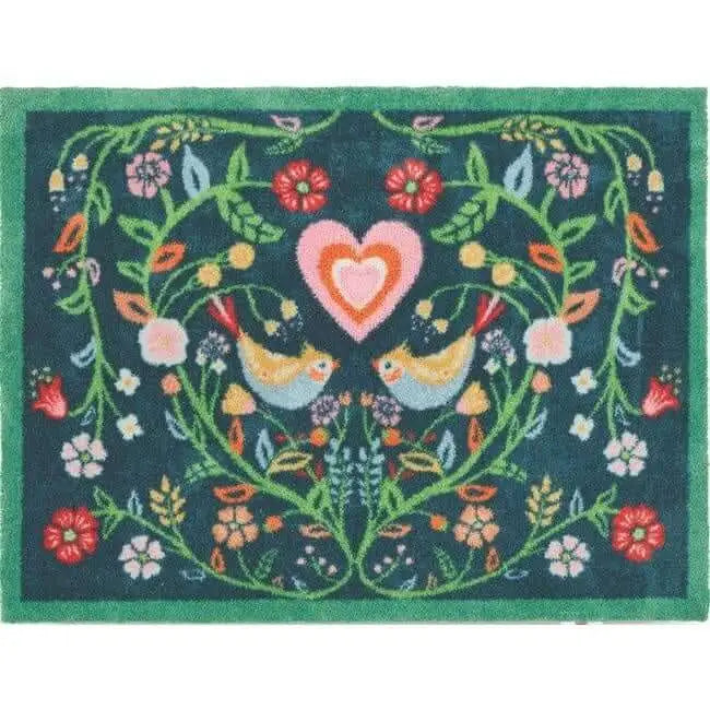 Eco-Friendly Washable Floral Mat - Green Floral / 65X85 cm - Doormat
