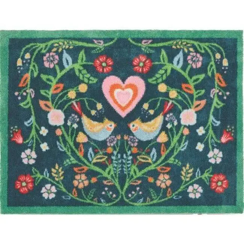 Eco-Friendly Washable Floral Mat - Green Floral / 65X85 cm - Doormat