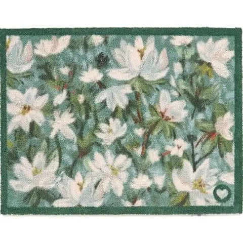 Eco-Friendly Washable Floral Mat - Water Lillies / 65X85 cm - Doormat