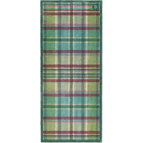 Eco-Friendly Washable Geometric Mat - 65X150 cm / Tartan Green - Doormat