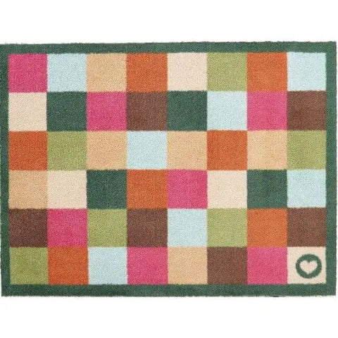 Eco-Friendly Washable Geometric Mat - 65X85 cm / Geometric Multicolour - Doormat