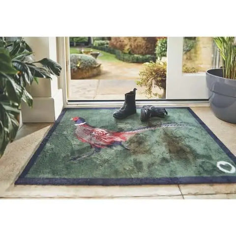 Eco-Friendly Washable Green Peasant Mat - Doormat