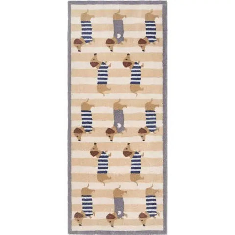 Eco-Friendly Washable Heart Pet Mat - Sausage Dog Chic / 65X150 cm - Doormat