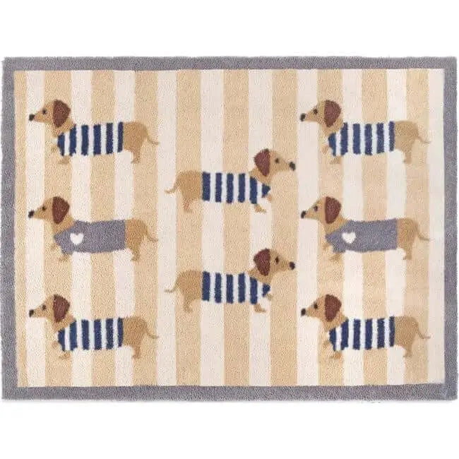 Eco-Friendly Washable Heart Pet Mat - Sausage Dog Chic / 65X85 cm - Doormat