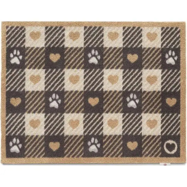 Eco-Friendly Washable Pet Mat - 65X85 cm / Paw and Heart - Doormat
