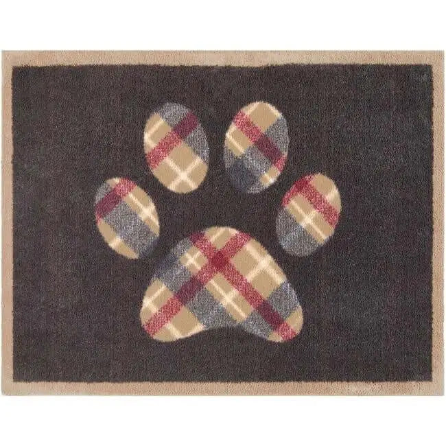 Eco-Friendly Washable Pet Mat - 65X85 cm / Tartan Paw - Doormat