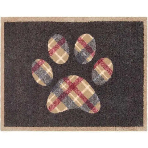 Eco-Friendly Washable Pet Mat - 65X85 cm / Tartan Paw - Doormat