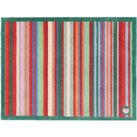 Eco-Friendly Washable Striped Mat - Bright green / 65X85 cm - Doormat