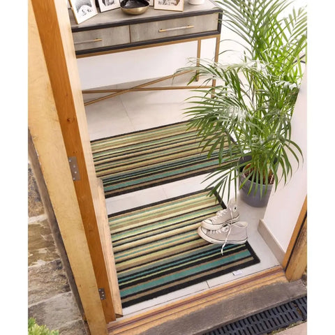 Eco-Friendly Washable Striped Mat - Doormat