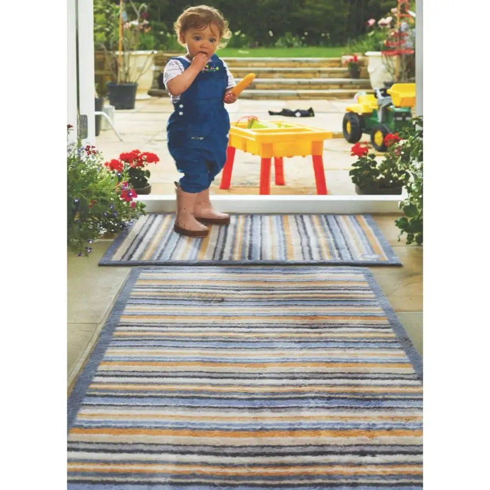 Eco-Friendly Washable Striped Mat - Doormat