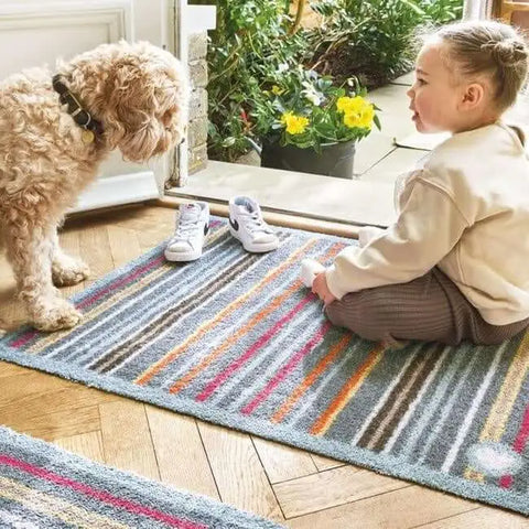 Eco-Friendly Washable Striped Mat - Doormat