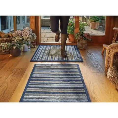 Eco-Friendly Washable Striped Mat - Doormat