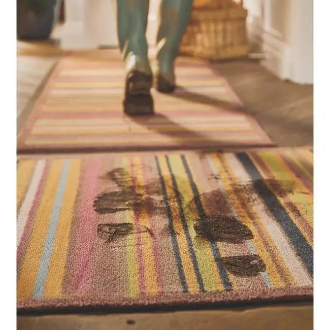 Eco-Friendly Washable Striped Mat - Doormat