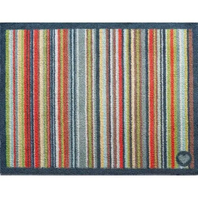 Eco-Friendly Washable Striped Mat - Light green / 65X85 cm - Doormat