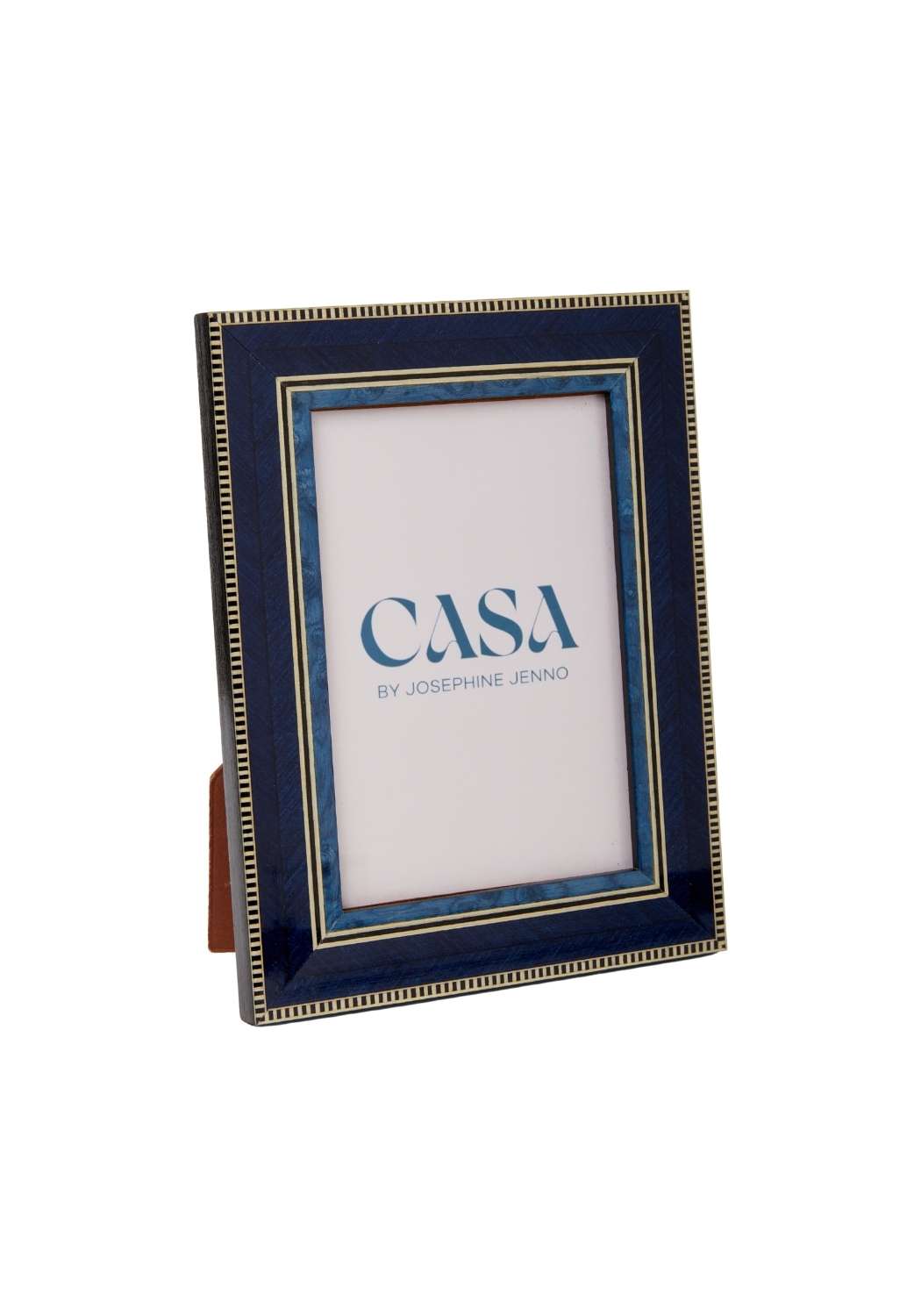 Navy blue and gold eco marquetry frame 6x4 with subtle textured finish perfect for photos or artwork