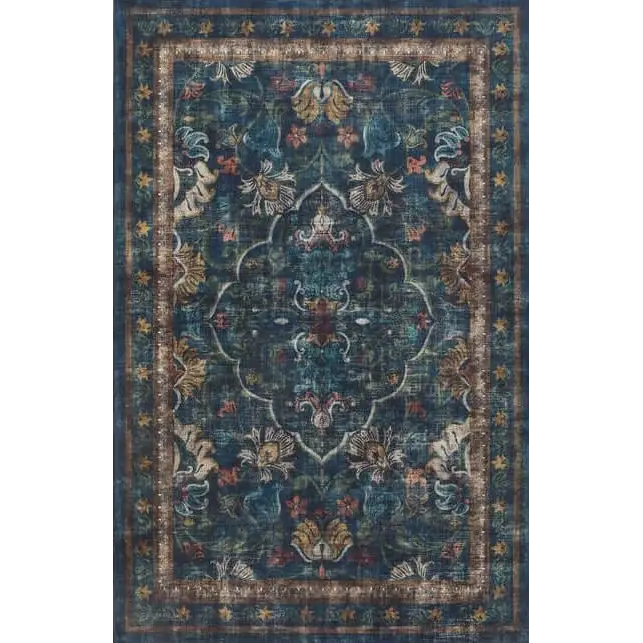 Eco-Washable Blue Rug Vintage Design - 120X185 cm - Rugs
