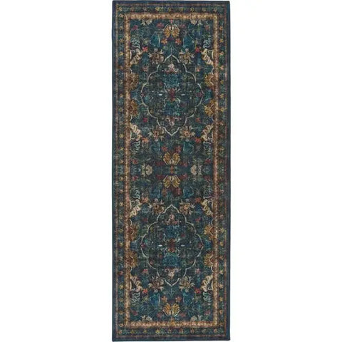 Eco-Washable Blue Rug Vintage Design - 75X220 cm - Rugs