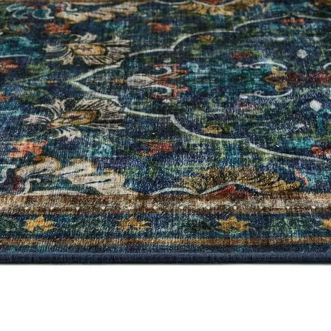 Eco-Washable Blue Rug Vintage Design - Rugs