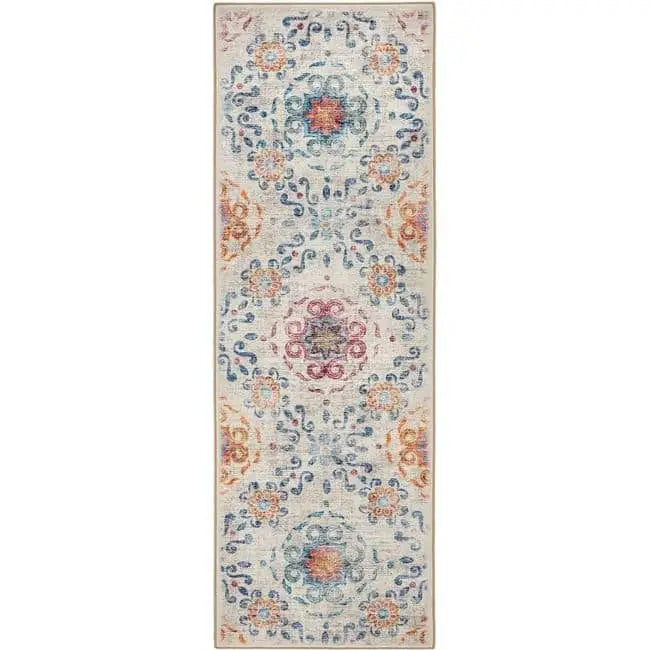 Eco-Washable Cream Rug Moroccan Design - 75X220 cm - Rugs
