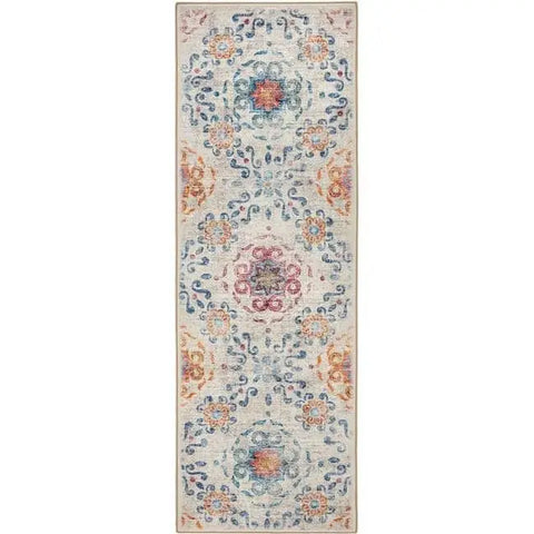 Eco-Washable Cream Rug Moroccan Design - 75X220 cm - Rugs