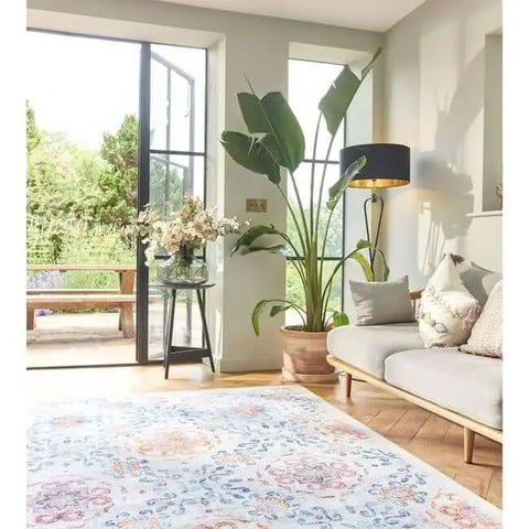 Eco-Washable Cream Rug Moroccan Design - Rugs