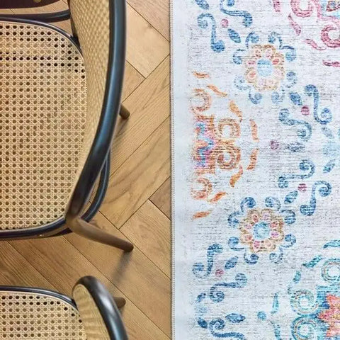 Eco-Washable Cream Rug Moroccan Design - Rugs