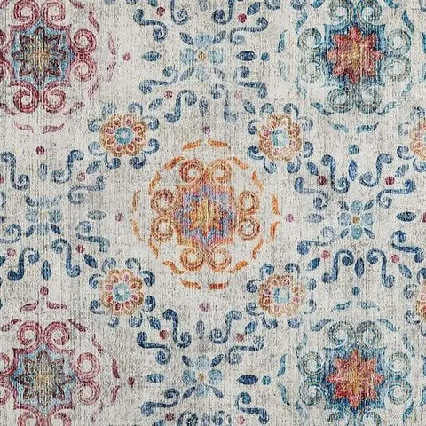 Eco-Washable Cream Rug Moroccan Design - Rugs