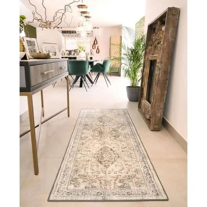 Eco-Washable Cream Rug Vintage Design - Rugs