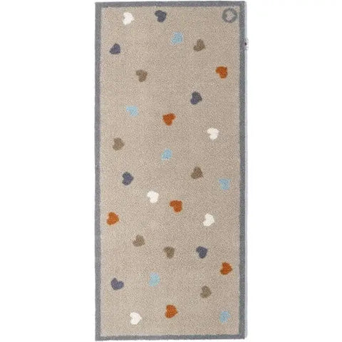 Eco Washable Floral Mats – Geometric - Beige / 65X150 cm - Doormat