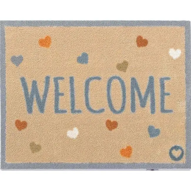 Eco Washable Floral Mats – Geometric - Beige / 65X85 cm - Doormat