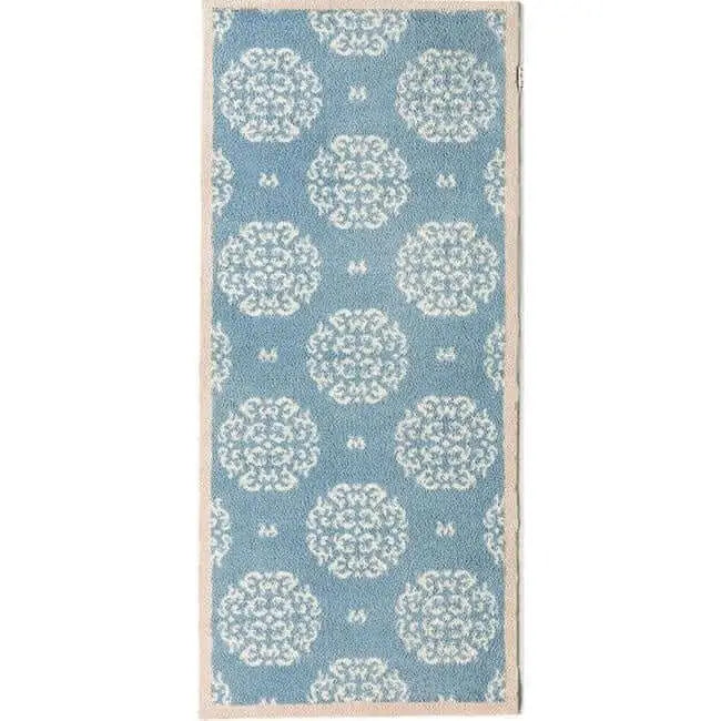 Eco Washable Floral Mats – Geometric - Blue / 65X150 cm - Doormat