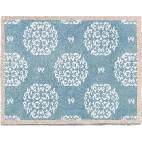 Eco Washable Floral Mats – Geometric - Blue / 65X85 cm - Doormat