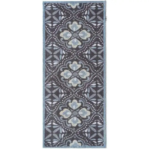 Eco Washable Floral Mats – Geometric - Dark Grey / 65X150 cm - Doormat