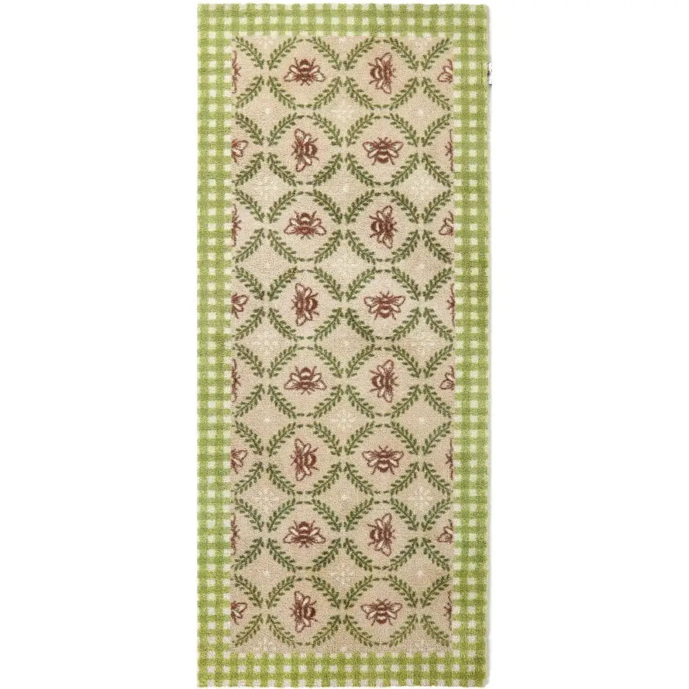 Eco Washable Floral Mats – Geometric - Green / 65X150 cm - Doormat