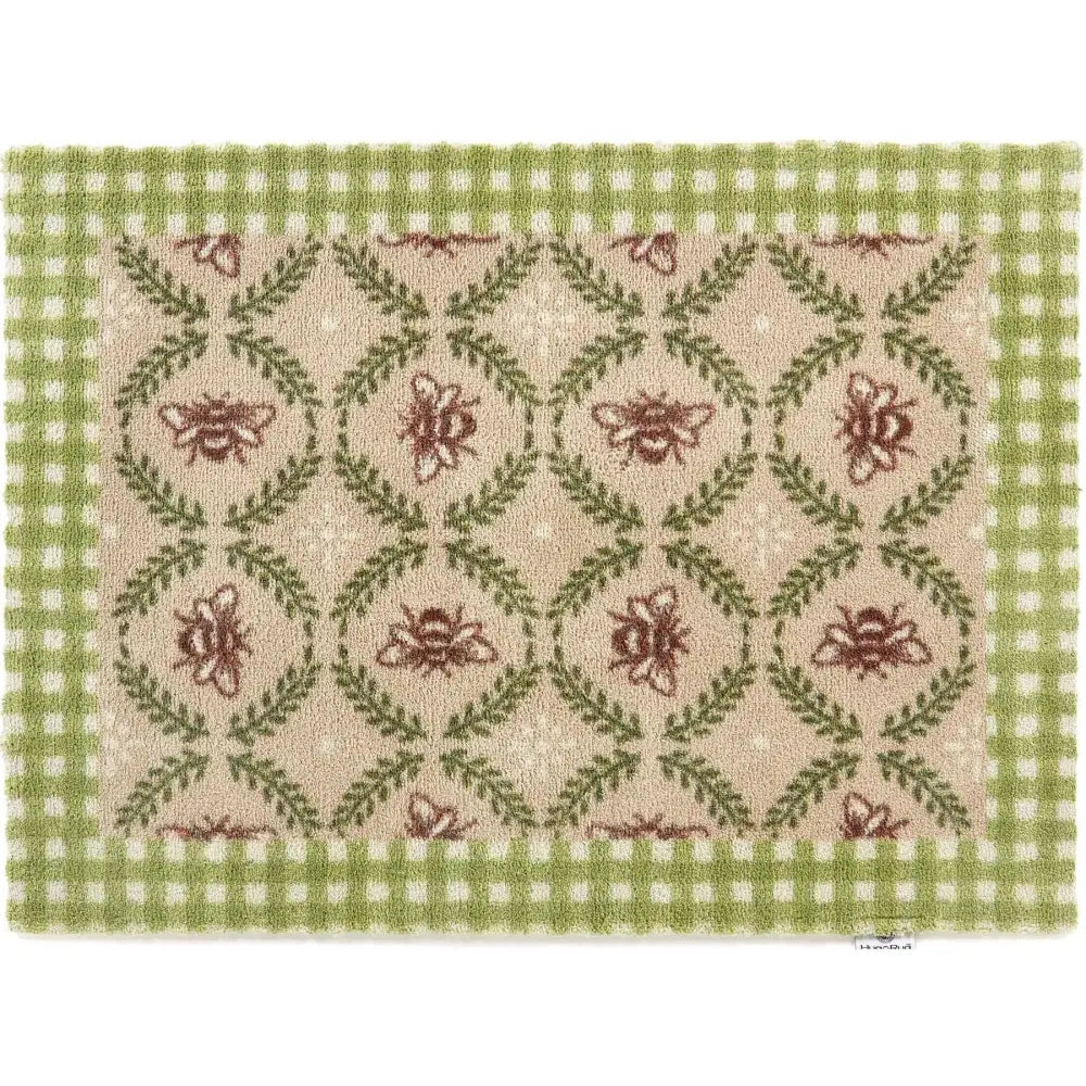 Eco Washable Floral Mats – Geometric - Green / 65X85 cm - Doormat