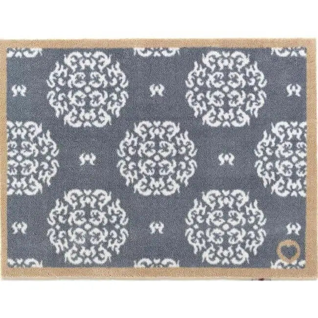Eco Washable Floral Mats – Geometric - Grey / 65X85 cm - Doormat