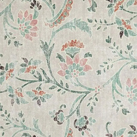 Eco-Washable Green Rug Floral Design - Rugs