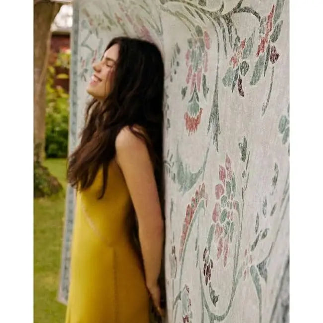 Eco-Washable Green Rug Floral Design - Rugs