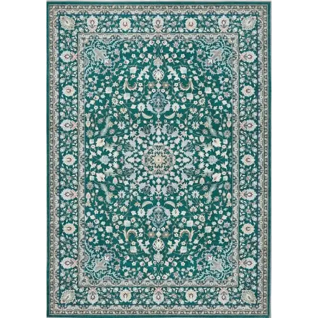 Eco-Washable Green Rug Medallion Design - 120X170 cm - Rugs