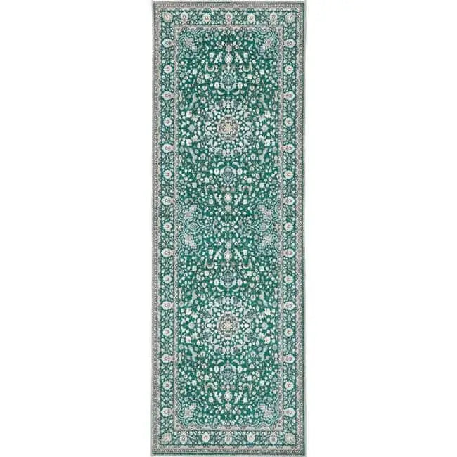 Eco-Washable Green Rug Medallion Design - 67X200 cm - Rugs
