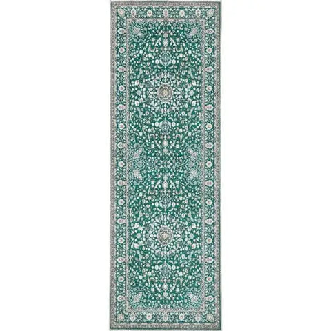 Eco-Washable Green Rug Medallion Design - 67X200 cm - Rugs