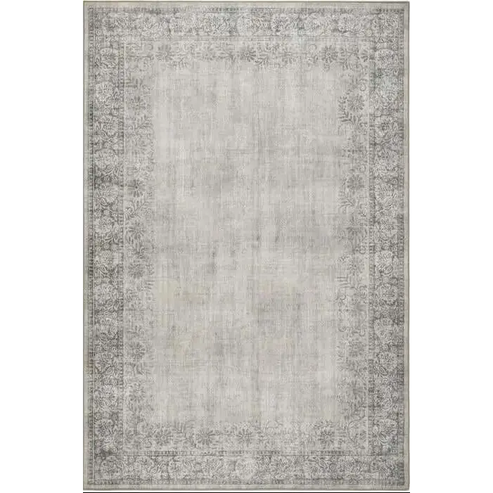 Eco-Washable Grey Rug Bordered Design - 120X185 cm - Rugs