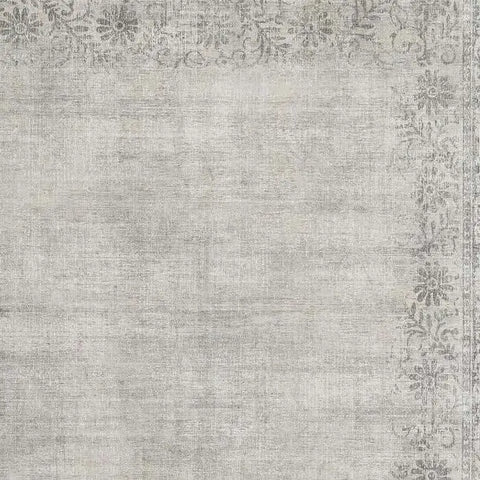 Eco-Washable Grey Rug Bordered Design - Rugs